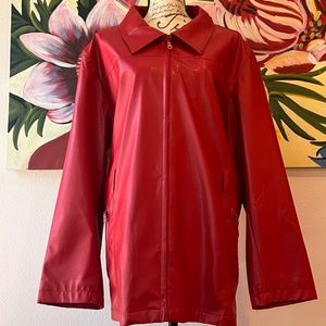 WHITE STAG red leather jacket